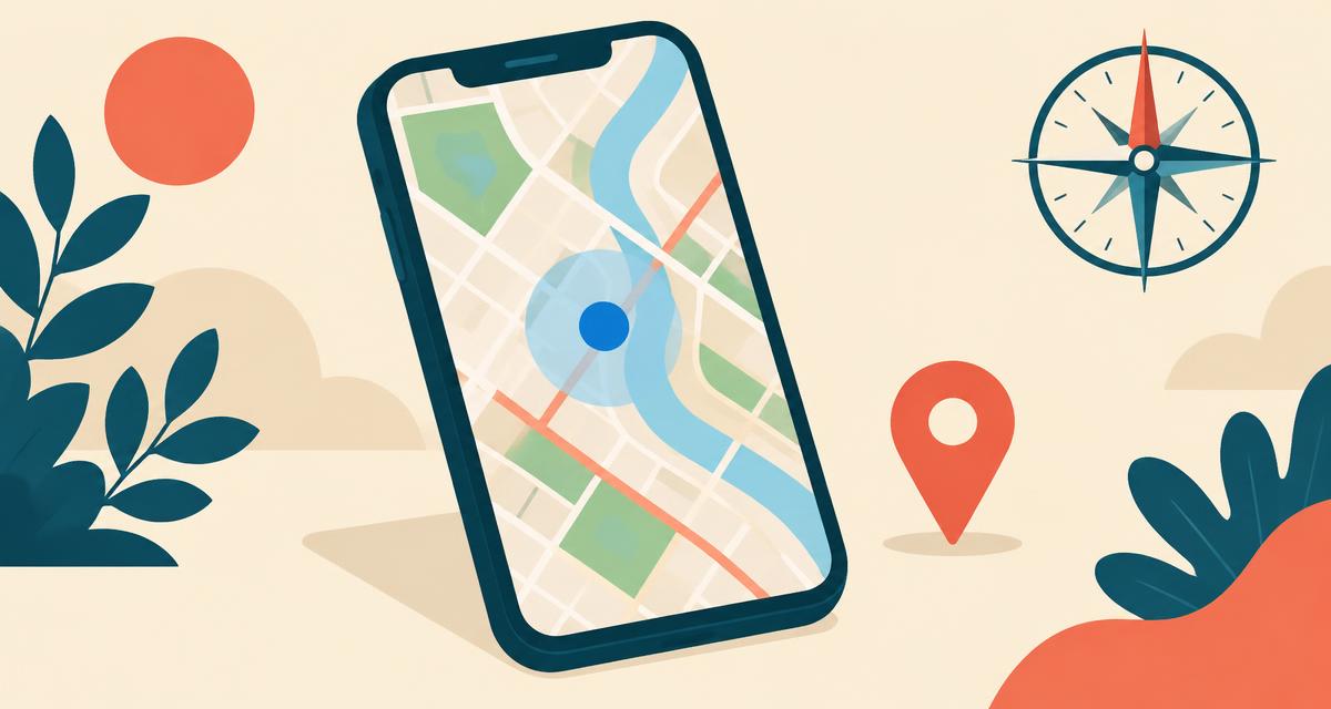Smartphone map showing a blue location dot with an accuracy circle and a dropped red pin beside it
